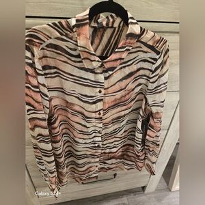 Liverpool Tiger Striped Women's Top - Black and Brown